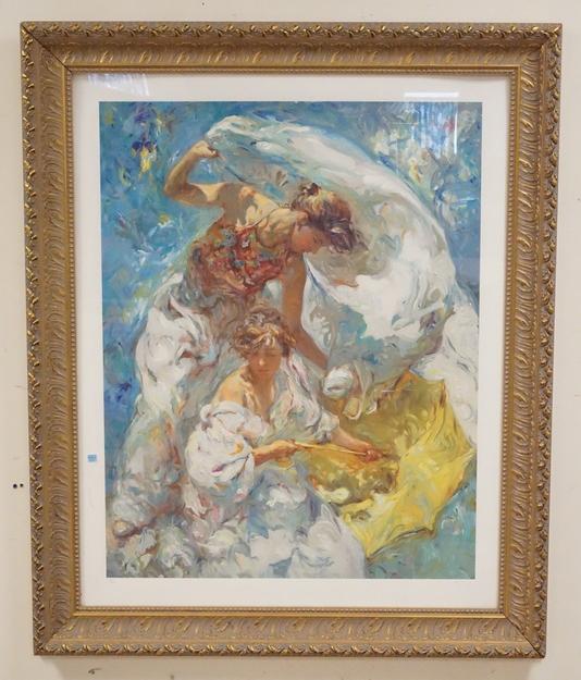 JOSE ROYO LIMITED EDITION PRINT: JOSE ROYO LIMITED EDITION PRINT. PENCIL SIGNED AND NUMBERED 146/225. 57 X 47 1/2 INCH FRAME.