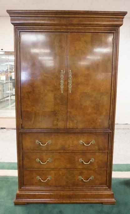 HENREDON CHARLES THE X WARDROBE: HENREDON CHARLES THE X WARDROBE HAS THREE DRAWERS & ONE INTERIOR DRAWER