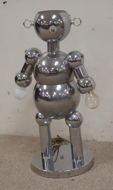 Torino Chrome Robot Lamp