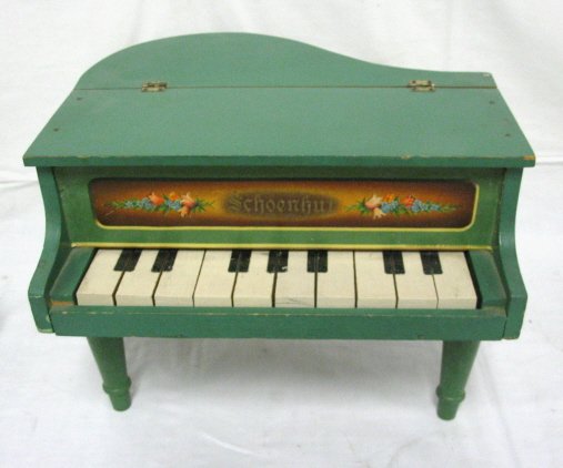 SCHOENHUT TOY PIANO; 11 IN WIDE , 8 3/8 IN HIGH, 