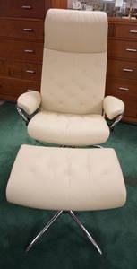 EKORNES CHAIR AND OTTOMAN