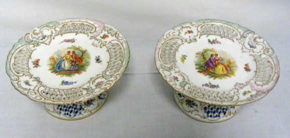 PR OF DRESDEN BOLTED TAZZAS FOR OVINGTON BROTHERS; 