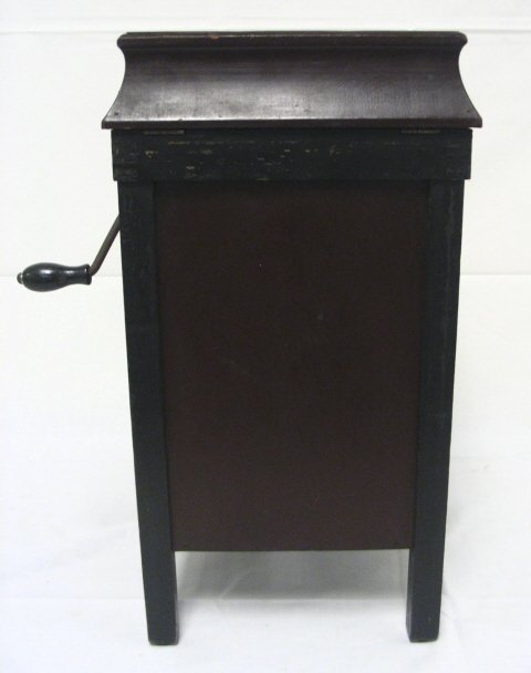 CHILDS MINI VICTROLA; TIN CASE & WOODEN FRAME; HAS - 3