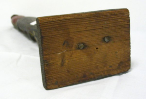 HAND CARVED WOODEN TOTEM POLE; THERE IS A RECTANGU - 5