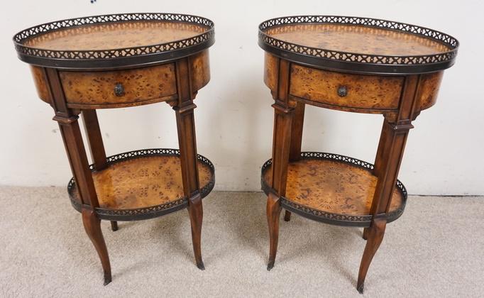 THEODORE ALEXANDER OVAL 1 DRAWER STANDS (1 of 6)