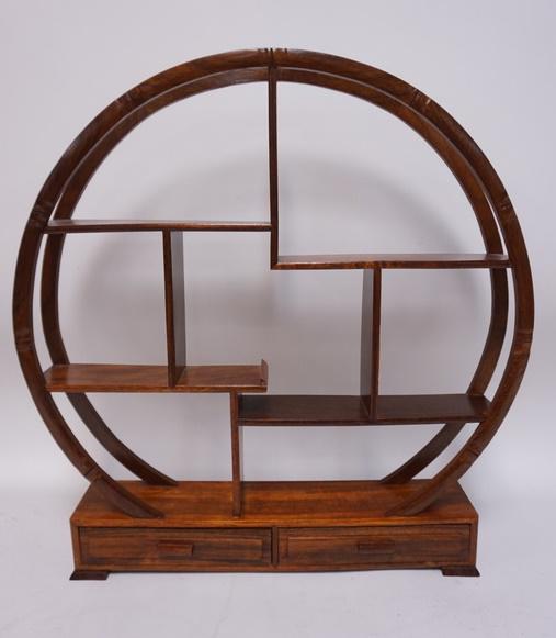 ROUND ASIAN CURIO SHELF (1 of 3)