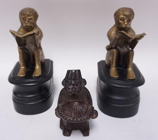 2 PC LOT MONKEY BUSINESS CARD HOLDER AND  BOOKEND SET (1 of 3)