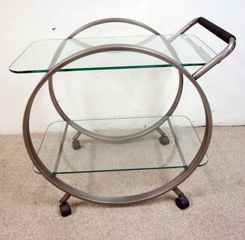 MODERN GLASS AND CHROME SERVER (1 of 2)