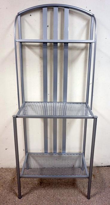 MODERN METAL SHELF PEWTER FINISH: MODERN METAL SHELF PEWTER FINISH.