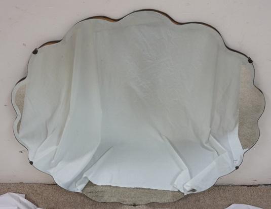 HAGEMAN SCALLOPED AND BEVELLED MIRROR (1 of 2)
