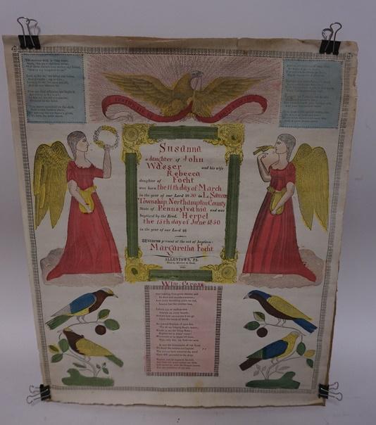 1850 ALLENTOWN PA BIRTH CERTIFICATE (1 of 1)