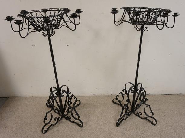 2 WROUGHT IRON PLANT STANDS (1 of 2)