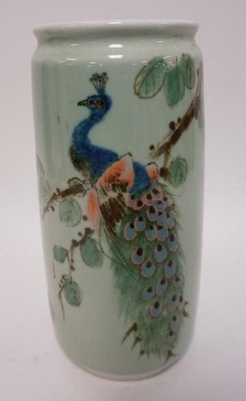 POTTERY VASE WITH ASIAN CHARACTER MARKS (1 of 3)