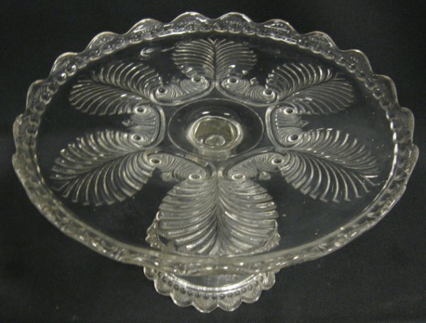EAPG CAKE STAND; 11 1/4 IN DIA, 6 1/4 IN H - 2