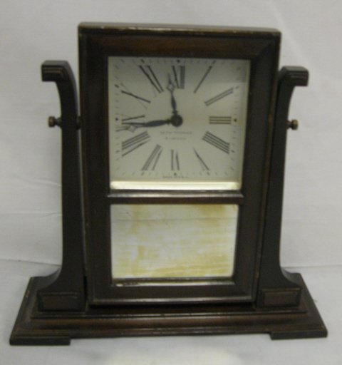 SETH THOMAS MAHOGANY DESK CLOCK; MIRROR FRONT, SW