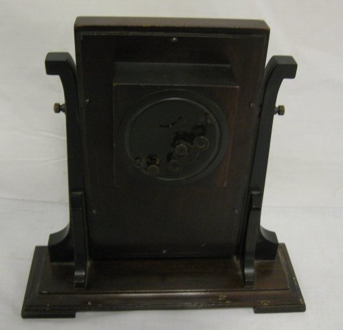 SETH THOMAS MAHOGANY DESK CLOCK; MIRROR FRONT, SW - 2