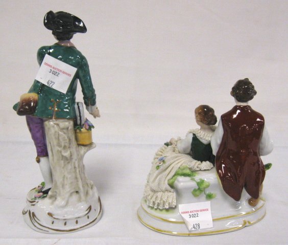 2 PORCELAIN FIGURES; BOTH W/MAKERS MARK; ONE W/SE - 2
