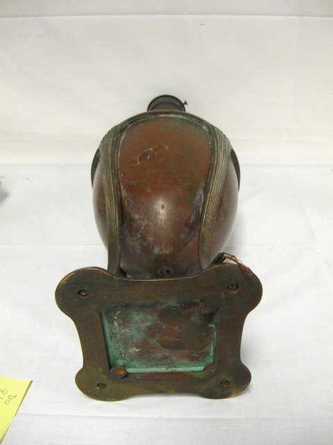 BRONZE TIFFANY LAMP BASE, UNSIGNED; 20 IN H - 2