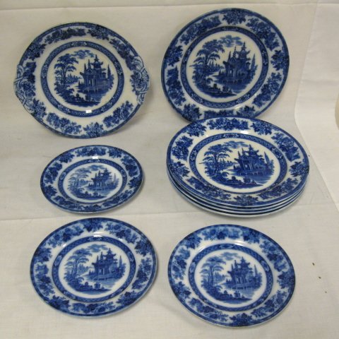 9 PC DOULTON BURSLEM *MADRAS* PATTERN; (5) 10 1/2
