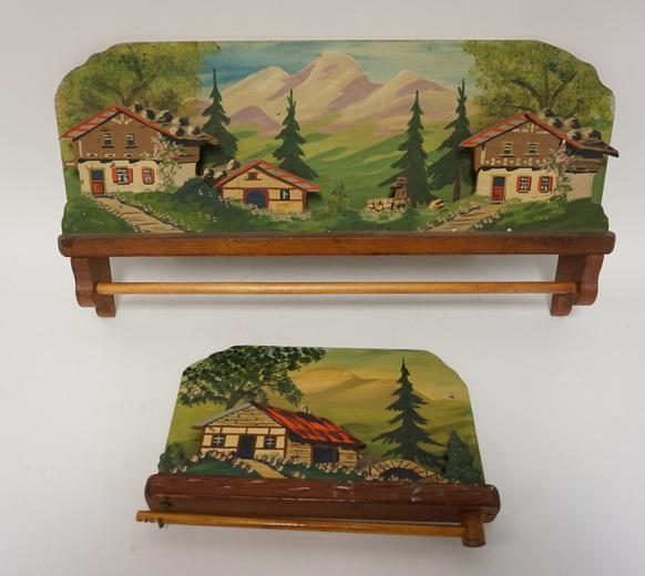 2 HAND PAINTED TOWEL BARS (1 of 1)