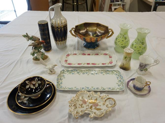 LOT CHINA, COMPOTE,  SERVING TRAYS, ETC (1 of 1)