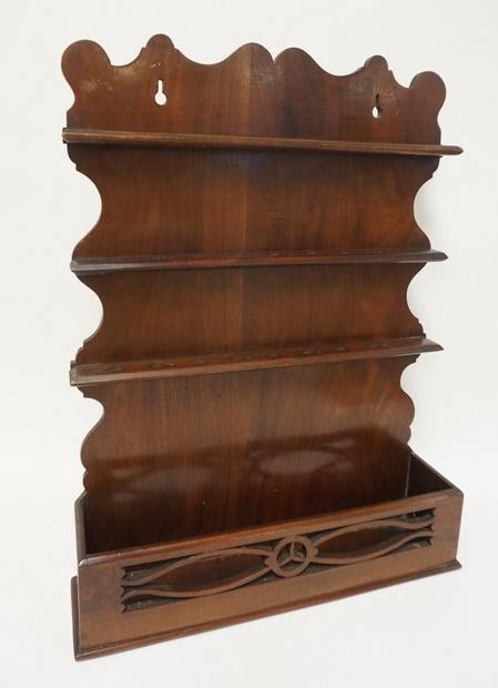 MAHOGANY HANGING PIPE RACK (1 of 1)