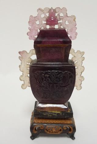 CARVED AMETHYST STONE URN (1 of 3)