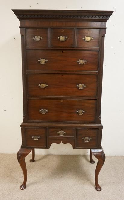 2 PC MAHOGANY HIGH BOY (1 of 3)