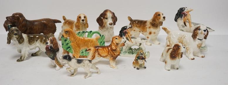 GRP OF 14 DOG FIGURES (1 of 1)