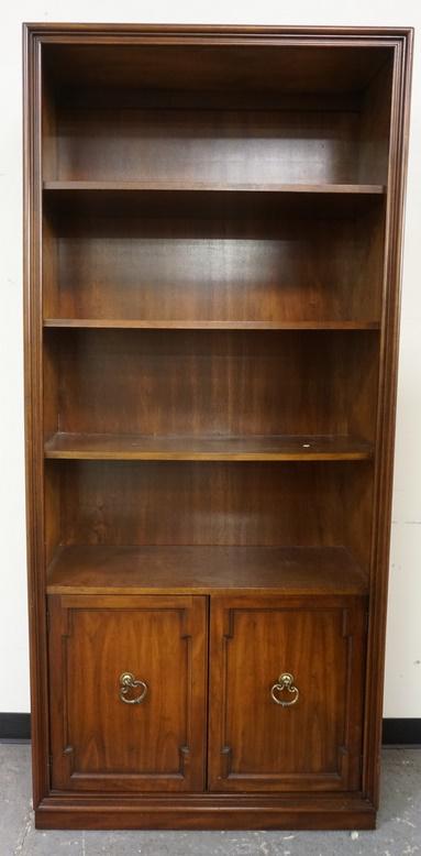 OPEN SHELF BOOKCASE W/ 2 DOORS (1 of 2)