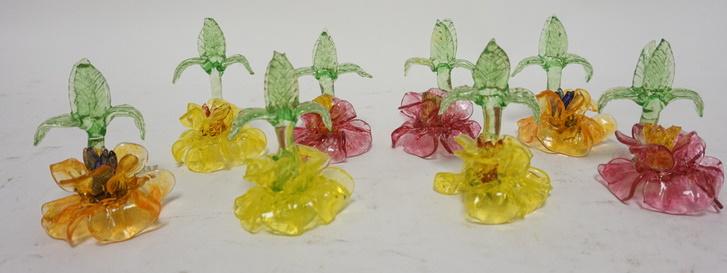 8 HANDMADE GLASS PLACE CARD HOLDERS (1 of 2)