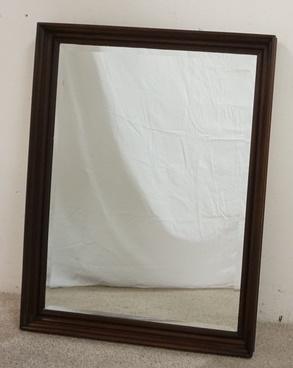 BEVELED MIRROR IN A WALNUT FRAME (1 of 1)