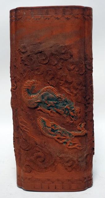 TERRA COTTA ASIAN UMBRELLA STAND (1 of 6)