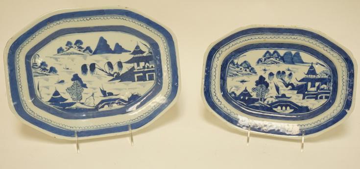 2 BLUE CANTON PLATTERS (1 of 5)