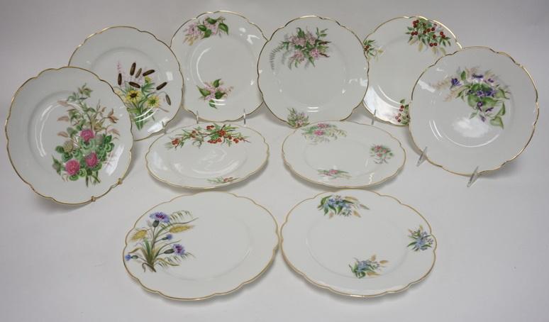 SET OF 10 HAVILAND & COMPANY HP PLATES (1 of 3)