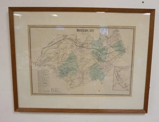 FRAMED MAP OF ROXBURY NJ (1 of 2)