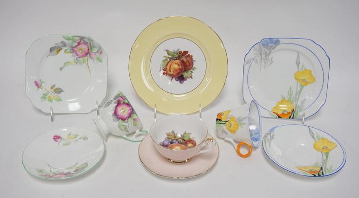 3 SHELLEY PLATE CUP & SAUCER SETS- 3 PATTERNS (1 of 4)