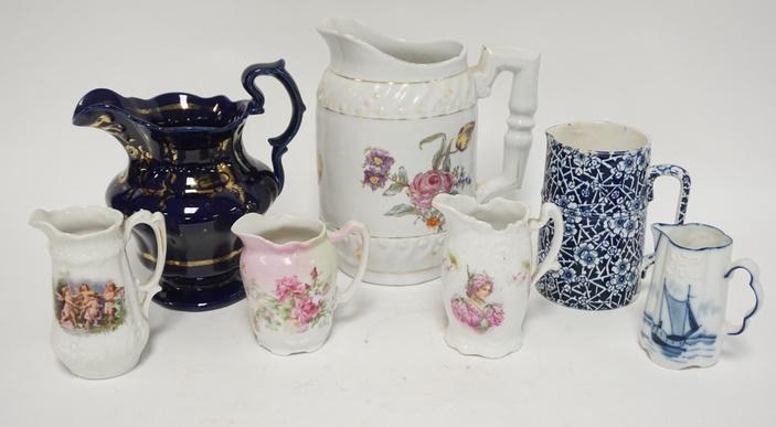 7 PC LOT OF PITCHERS & CREAMERS (1 of 3)