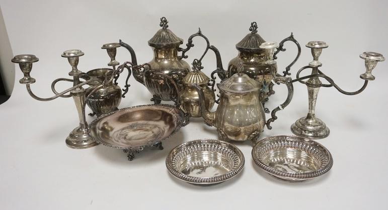 11 PC SILVERPLATE LOT INCL. A TEA SET (1 of 1)