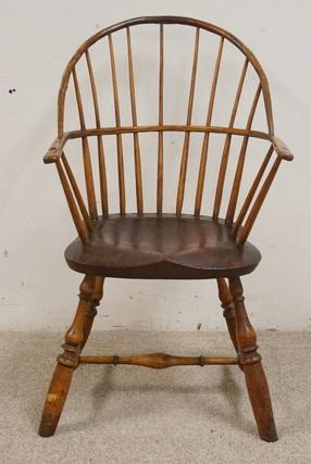 WINDSOR ARMCHAIR: WINDSOR ARMCHAIR, 20 IN W, 35 1/2 IN H