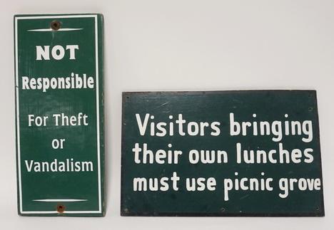 LOT OF 2 ANTIQUE RESTAURANT SIGNS (1 of 2)