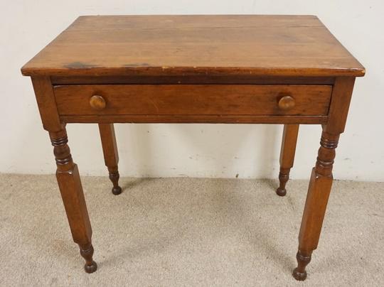 1 DRW WORK TABLE W/ TURNED & SQUARE LEGS (1 of 2)