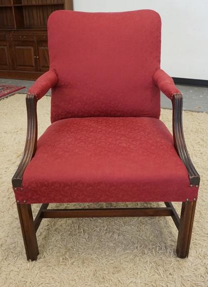 ANTIQUE UPHOLSTERED ARM CHAIR (1 of 2)