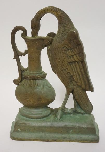 PATINATED BRASS FIGURAL DOORSTOP (1 of 2)