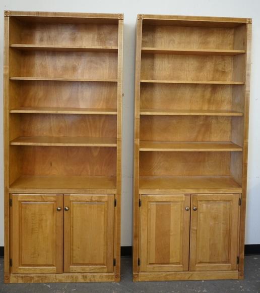 PR OF 2 DOOR CABINETS WITH OPEN SHELF  TOPS (1 of 2)