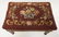 SMALL CARVED STOOL WITH NEEDLEPOINT TOP. - 2