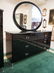 5 PC BLACK LACQUER AND CHROME MODERN BEDROOM - 2