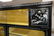 MOP INLAID ASIAN BLACK LACQUER CABINET WITH GLASS AND - 4