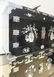 3 SECTION BLACK LACQUER CABINET WITH MOP INLAY - 5