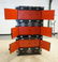 3 SECTION BLACK LACQUER CABINET WITH MOP INLAY - 7